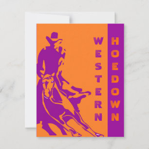 WESTERN THEMED PARTYINBJUDAN~ EZ2 SKRÄDDARSY INBJUDNINGAR