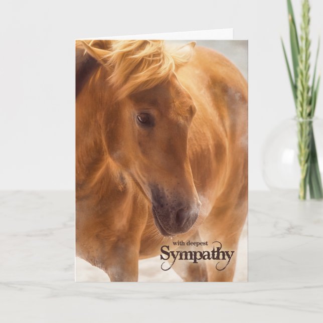 Western Thése Horse Pet Sympathy Kort (Framsida)