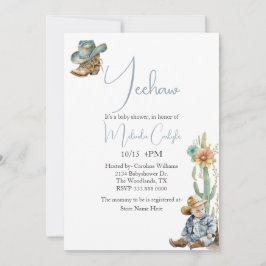 Western Theter Boy Baby Shower Inbjudningar