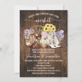 Western They're Fresh Off the Market Engagement Inbjudningar