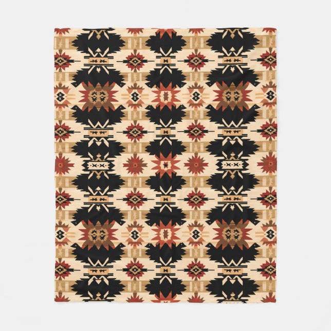 Western Throw Blanket - Mysigt sydvästra Charm Fleecefilt (Framsidan)