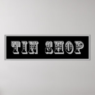 Western Tin Shop-signatur Poster