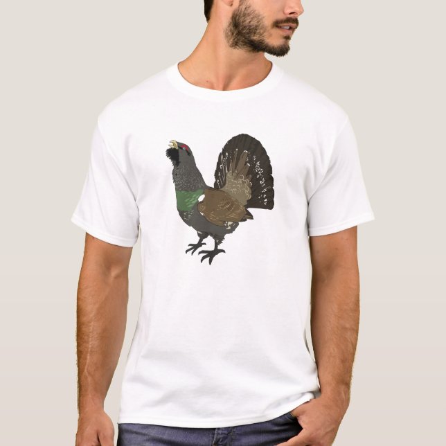 Western tjäder (fågeln) t shirt (Framsida)