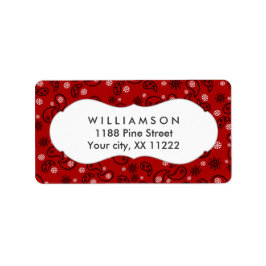 western tjänst för paisley bandana cowboy adressetikett