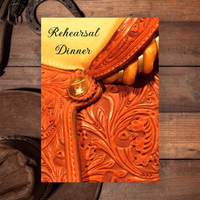 Western tröskel för Landsbyggsbröllop av sadelrepe Inbjudningar (Skapare uppladdad)