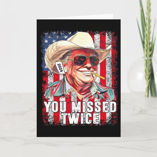 Western Trump 2025 Cowboy Du Miste Twuce Oss Ameri Kort (Framsida)