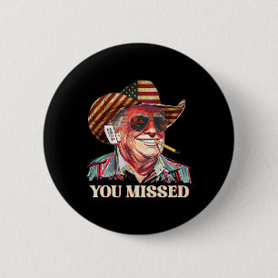 Western Trump Cowboy du missade American Flagga Co Knapp