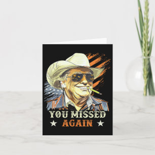 Western Trump Cowboy du missade igen lustigt Kort
