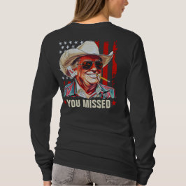 Western Trump Cowboy du missade Trump 2024 Kvinnor T Shirt