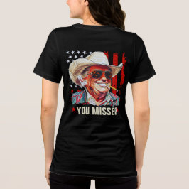Western Trump Cowboy du missade Trump 2024 Kvinnor T Shirt