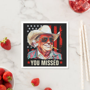 Western Trump Cowboy Du missade Trump 2024 Pappersservett