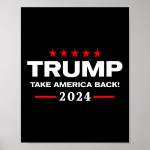 Western Trump Cowboy du missade Trump 2024 Usa Fla Poster