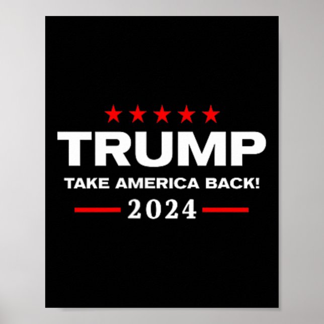 Western Trump Cowboy du missade Trump 2024 Usa Fla Poster (Framsidan)