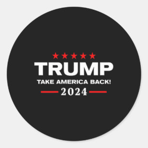 Western Trump Cowboy du missade Trump 2024 Usa Fla Runt Klistermärke