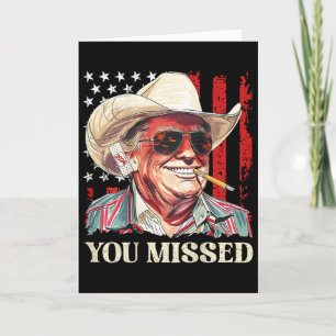 Western Trump Cowboy Du Miste Trump 2025 Flagga (o Kort
