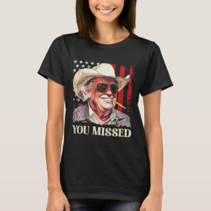 Western Trump Cowboy Du Miste Trump 2025 Flagga (o T Shirt