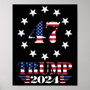 Western Trump Cowboy Du Miste Trump 2025 Usa Flagg Poster
