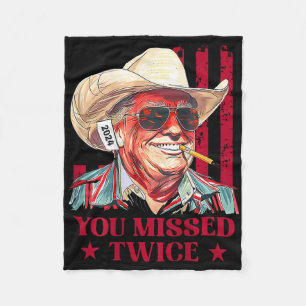 Western Trump Cowboy Du Miste Två Gånger Trump 202 Fleecefilt