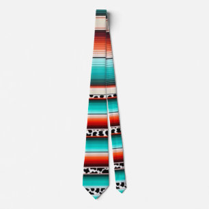 Western turkos Terracotta Rand Cow-utskrift Slips
