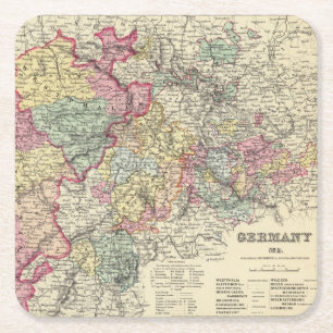 Western Tyskland 2 Underlägg Papper Kvadrat