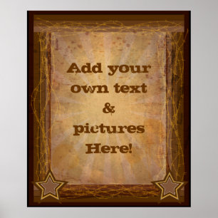 western utformning poster