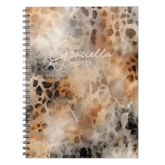 Western utskrift av leopard Cowhide Land Anteckningsbok