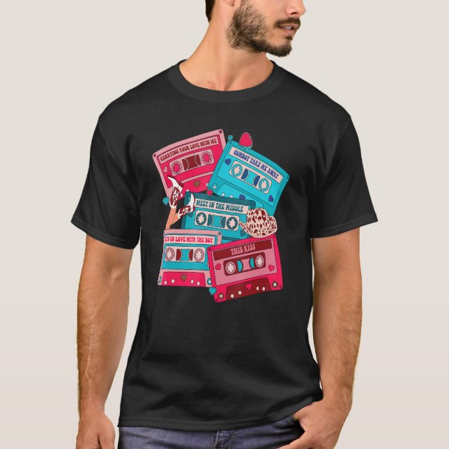 Western Valentindag Land Music Cassette Tap T Shirt (Framsida)