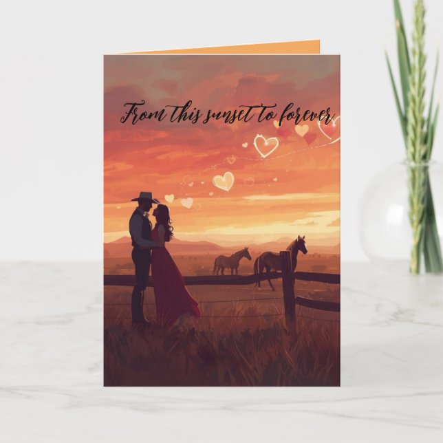 Western Valentine’s Day Card Helgkort (Framsida)