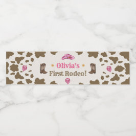 Western Vattenflaska för CowboyFödelsedagsfest Vattenflaskor Etikett