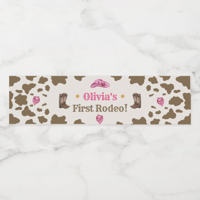 Western Vattenflaska för CowboyFödelsedagsfest Vattenflaskor Etikett (Singel etikett)