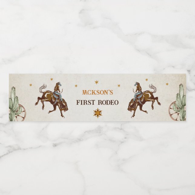 Western Vattenflaska för Rustic Födelsedagsfest Vattenflaskor Etikett (Singel etikett)