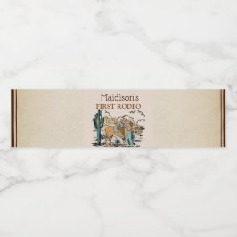 Western Vattenflaska för Rustic Födelsedagsfest Vattenflaskor Etikett