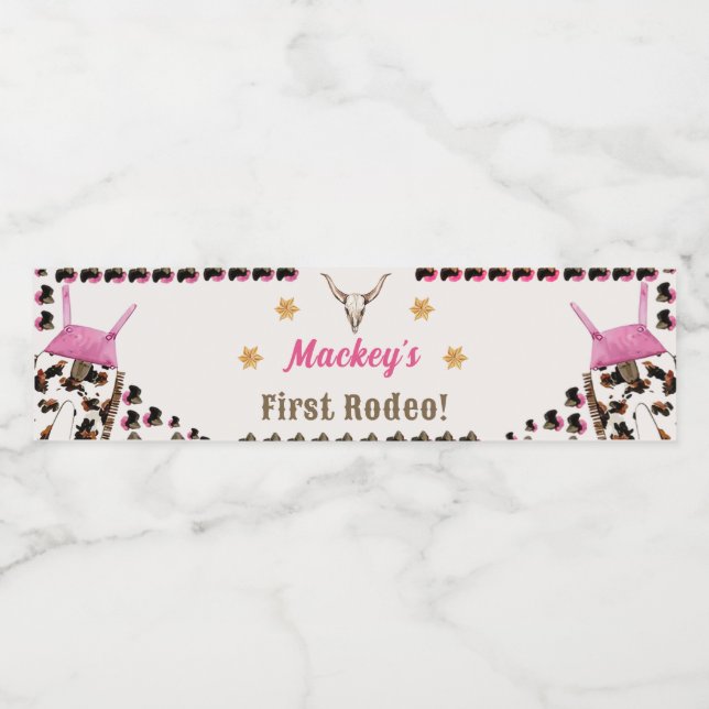 Western Vattenflaska för Rustic Födelsedagsfest Vattenflaskor Etikett (Singel etikett)