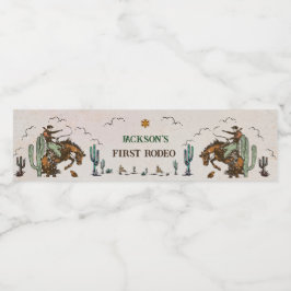 Western Vattenflaska för Rustic Födelsedagsfest Vattenflaskor Etikett