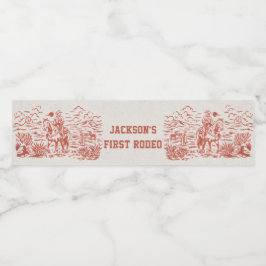 Western Vattenflaska för Rustic Födelsedagsfest Vattenflaskor Etikett