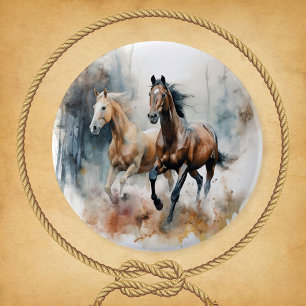 Western Vild Horse Knapp
