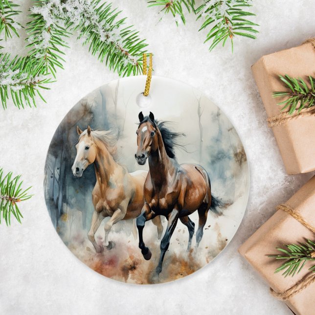 Western Vild Horses Ornament (Skapare uppladdad)