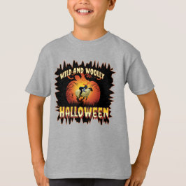 Western Vild och Wooly Mutton Buster Halloween T Shirt