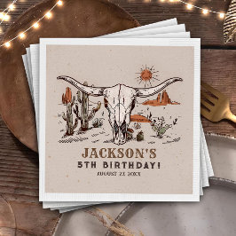 Western Vilda western Cowboy Birthday Napkin Pappersservett
