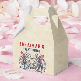 Western Vintage Desert First Rodeo 1:a födelsedage Presentaskar