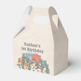 Western Vintage Desert Rodeo 1:a födelsedag Presentaskar