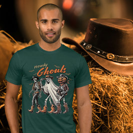 Western Vintage Howdy Ghouls Halloween T Shirt
