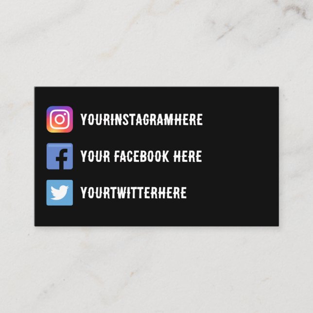 Western Vintage Instagram Twitter Facebook Visitkort (Framsida)