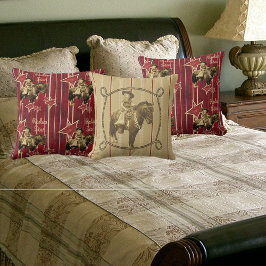 Western Vintage på häst Kudde