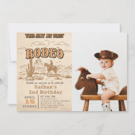 Western Vintage Rodeo 2nd Birthday Invitation  Inbjudningar