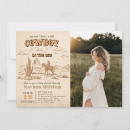Western Vintage Rodeo Baby Shower Inbjudan