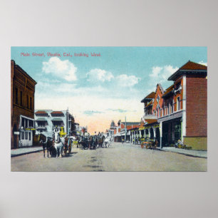 Western vy från Main StreetVisalia, CA 2 Poster