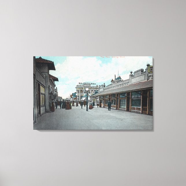 Western vy från PikeLong Beach, CA Canvastryck (Framsida)