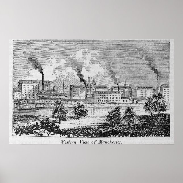 Western vy över Manchester Poster (Framsidan)