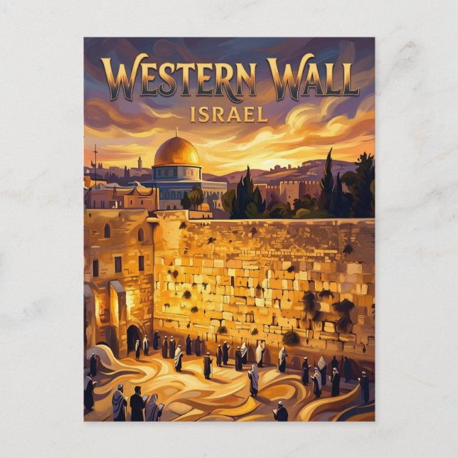 Western Wall Israel Vykort (Framsida)